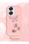 Realme C55 Compatible Shockproof Simple Pink Silicone Phone Case Butterfly Pattern - 2