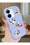 Simple Blue Silicone Phone Case Panda Pattern Compatible with Vivo Y36 4g Shockproof - 2
