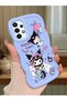 Samsung Galaxy A73 Compatible Shockproof Simple Blue Silicone Phone Case Kuromi Pattern