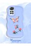 Redmi Note 11S Compatible Shockproof Simple Blue Silicone Phone Case Butterfly Pattern - 2