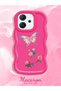 Oppo Reno 14F Compatible Shockproof Simple Red Silicone Phone Case Butterfly Pattern - 2