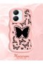 Poco X7 Pro Compatible Shockproof Simple Pink Silicone Phone Case Butterfly Pattern - 2