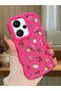 Redmi Note 13 Pro Plus 5g Compatible Shockproof Simple Red Silicone Phone Case Cover Flower Pattern