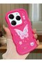 Tecno Spark 20 Pro Compatible Shockproof Simple Red Silicone Phone Case Butterfly Pattern