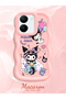 Vivo Y27 Compatible Shockproof Simple Pink Silicone Phone Case Kuromi Pattern - 2