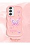 Samsung Galaxy A16 Compatible Shockproof Simple Pink Silicone Phone Case Butterfly Pattern - 2