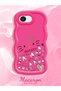 iPhone 16E Compatible Shockproof Simple Red Silicone Phone Case Hello Kitty Pattern - 2