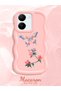 Vivo Y36 4g Compatible Shockproof Simple Pink Silicone Phone Case Butterfly Pattern - 2