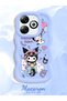 Infinix Smart 8 Pro Compatible Shockproof Simple Blue Silicone Phone Case Kuromi Pattern - 2