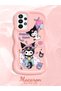 Samsung Galaxy A23 Compatible Shockproof Simple Pink Silicone Phone Case Kuromi Pattern - 2