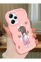 Redmi Note 12 Pro 5g Compatible Shockproof Simple Pink Silicone Phone Case Girl Pattern