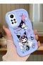 Redmi Note 12 Pro 4g Compatible Shockproof Simple Blue Silicone Phone Case Kuromi Pattern