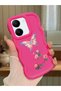 Vivo Y36 5g Compatible Shockproof Simple Red Silicone Phone Case Butterfly Pattern