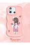 Redmi 11A Compatible Shockproof Simple Pink Silicone Phone Case Girl Pattern - 2