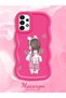 Samsung Galaxy A13 4g Compatible Shockproof Simple Red Silicone Phone Case Girl Pattern - 2