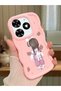 Tecno Spark 20C Compatible Shockproof Simple Pink Silicone Phone Case Girl Pattern