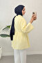2151 Front-Tie Ruffled Tunic - Yellow - 5