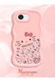 iPhone 16E Compatible Shockproof Simple Pink Silicone Phone Case Hello Kitty Pattern - 2