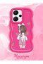 Redmi Note 13 Pro Plus 5g Compatible Shockproof Simple Red Silicone Phone Case Girl Pattern - 2