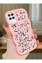 Samsung Galaxy M12 Compatible Shockproof Simple Pink Silicone Phone Case Panda Pattern