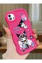 Realme C20 Compatible Shockproof Simple Red Silicone Phone Case Kuromi Pattern