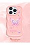 iPhone 15 Pro Compatible Shockproof Simple Pink Silicone Phone Case Butterfly Pattern - 2