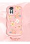 Redmi Note 11 Compatible Shockproof Simple Pink Silicone Phone Case Flower Pattern - 2