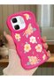 Infinix Hot 50I Compatible Shockproof Simple Red Silicone Phone Case Flower Pattern