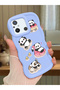 Simple Blue Silicone Phone Case Panda Pattern Compatible with Redmi 12C Shockproof - 2