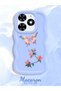 Tecno Spark Go 2024 Compatible Shockproof Simple Blue Silicone Phone Case Butterfly Pattern - 2