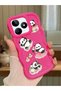 Simple Red Silicone Phone Case Panda Pattern Compatible with Realme Note 50 Shockproof - 2