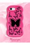 iPhone 6S Plus Compatible Shockproof Simple Red Silicone Phone Case Cover Butterfly Pattern - 2