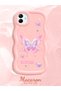 Samsung Galaxy M13 Compatible Shockproof Simple Pink Silicone Phone Case Butterfly Pattern - 2