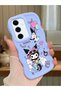 Samsung Galaxy S24 Fe Compatible Shockproof Simple Blue Silicone Phone Case Kuromi Pattern