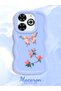 Infinix Smart 8 Plus Compatible Shockproof Simple Blue Silicone Phone Case Butterfly Pattern - 2