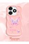 Tecno Spark 20 Compatible Shockproof Simple Pink Silicone Phone Case Butterfly Pattern - 2