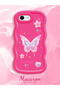 iPhone 6S Plus Compatible Shockproof Simple Red Silicone Phone Case Cover Butterfly Pattern - 2