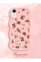 iPhone Xr Compatible Shockproof Simple Pink Silicone Phone Case Flowers Pattern - 2