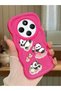 Simple Red Silicone Phone Case Panda Pattern Compatible with Redmi A4 Shockproof - 2