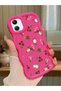 Samsung Galaxy A05 Compatible Shockproof Simple Red Silicone Phone Case Flower Pattern