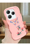 Infinix Hot 40 Pro Compatible Shockproof Simple Pink Silicone Phone Case Butterfly Pattern