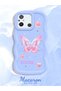 Redmi 12C Compatible Shockproof Simple Blue Silicone Phone Case Butterfly Pattern - 2