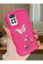 Redmi Note 11 Pro 4g Compatible Shockproof Simple Red Silicone Phone Case Butterfly Pattern