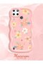 For Realme C25Y Compatible Shockproof Simple Pink Silicone Phone Case Flower Pattern - 2