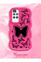 Redmi 10 2022 Compatible Shockproof Simple Red Silicone Phone Case Butterfly Pattern - 2