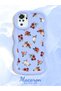 Xiaomi Redmi Note 10 4g Compatible Anti-Knock Simple Blue Silicone Phone Case Cover Flower Pattern - 2