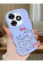 Tecno Spark Go 2024 Compatible Shockproof Simple Blue Silicone Phone Case Hello Kitty Pattern