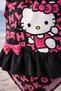Girl's Bow Detailed Character Printed Black 3-7 Years Old Girl's Sea Beach Pool Swimsuit - 3