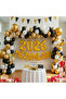 2026 Graduates Gold Foil Letter White Black Gold Balloon Graduation Themed Decoration