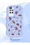 Redmi 10 Compatible Anti-Knock Simple Blue Silicone Phone Case Cover Flowers Pattern - 2